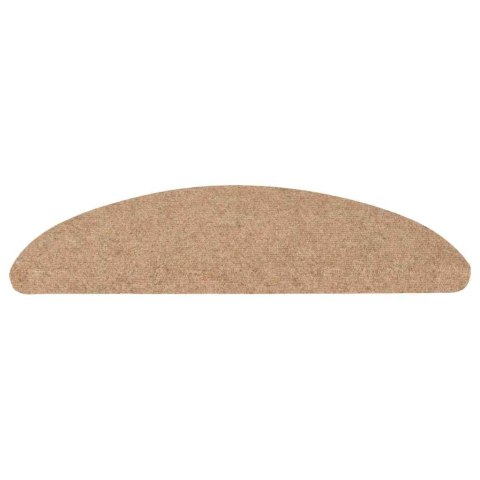 VidaXL Samoprzylepne nakładki na schody, 10 szt., beżowe, 56x17x3 cm