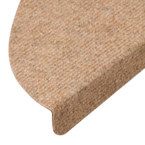 VidaXL Samoprzylepne nakładki na schody, 10 szt., beżowe, 56x17x3 cm