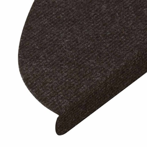 VidaXL Samoprzylepne nakładki na schody, 10 szt., czarne, 56x17x3 cm