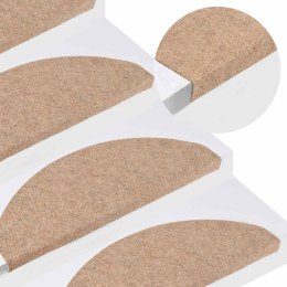 VidaXL Samoprzylepne nakładki na schody, 10szt., beżowe, 65x22,5x3,5cm