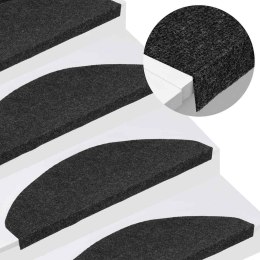 VidaXL Samoprzylepne nakładki na schody, 10szt., czarne, 65x22,5x3,5cm