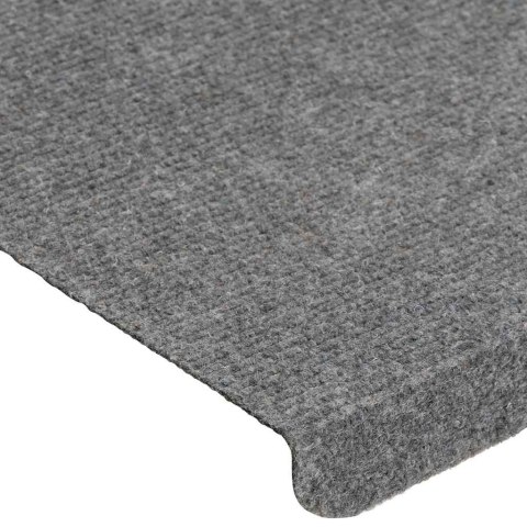 SAMOPRZYLEPNE NAKŁADKI NA SCHODY 15 SZT. 65X24,5X3,5CM SZARE