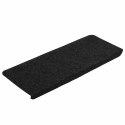 VidaXL Samoprzylepne nakładki na schody, 15szt., 65x24,5x3,5cm, czarne