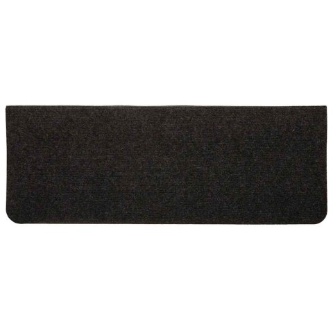 VidaXL Samoprzylepne nakładki na schody, 15szt., 65x24,5x3,5cm, czarne