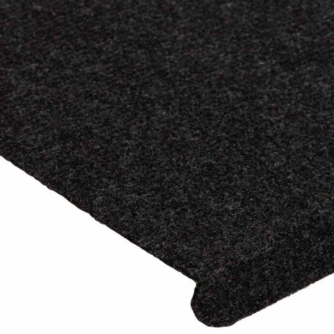 VidaXL Samoprzylepne nakładki na schody, 15szt., 65x24,5x3,5cm, czarne