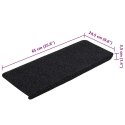 VidaXL Samoprzylepne nakładki na schody, 15szt., 65x24,5x3,5cm, czarne