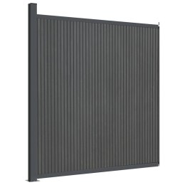 PANEL OGRODZENIOWY SZARY WPC 7X7X186CM