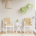 VidaXL Poduszki na krzesła z niskim oparciem, 4 szt, beżowy melanż