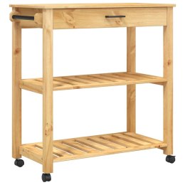 VidaXL Wózek kuchenny MONZA, 84x40x88,5 cm, lite drewno sosnowe