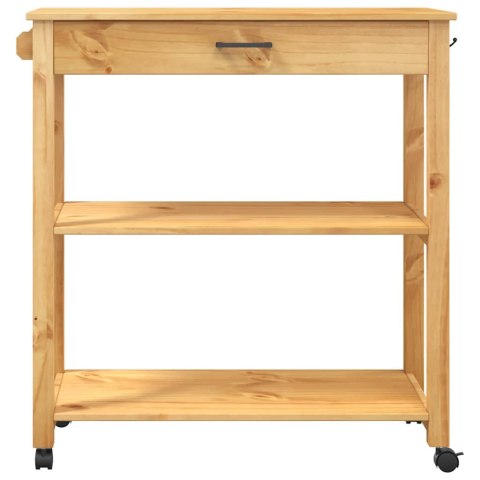 VidaXL Wózek kuchenny MONZA, 84x40x88,5 cm, lite drewno sosnowe