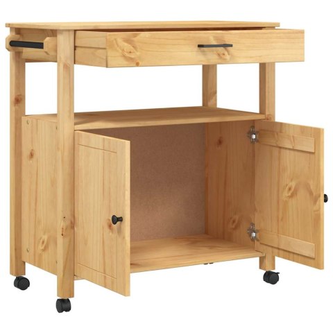 VidaXL Wózek kuchenny MONZA, 84x40x88,5 cm, lite drewno sosnowe
