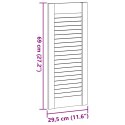 VidaXL Drzwi do szafek żaluzjowe 2 szt. 69x29,5 cm lite drewno sosnowe