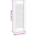 VidaXL Drzwi szafkowe z żaluzją 69x29,5 cm lite drewno sosnowe