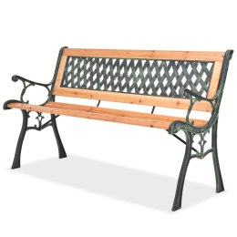 VidaXL Ławka ogrodowa, 122 cm, drewniana