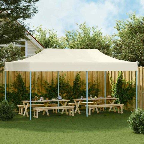 VidaXL Rozkładany namiot, pawilon 3 x 6 m, kremowy