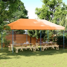 VidaXL Składany namiot imprezowy pop-up, pomarańczowy, 580x292x315 cm