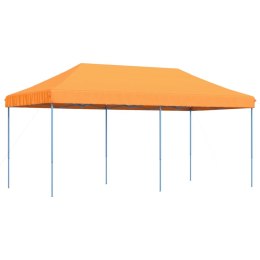 VidaXL Składany namiot imprezowy pop-up, pomarańczowy, 580x292x315 cm