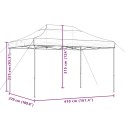 SKŁADANY NAMIOT IMPREZOWY TYPU POP-UP BEŻOWY 410X279X315CM