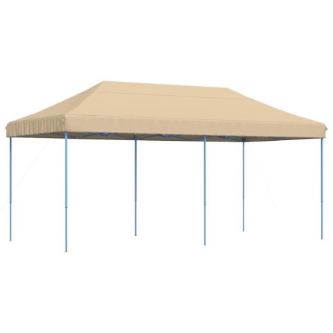 SKŁADANY NAMIOT IMPREZOWY TYPU POP-UP BEŻOWY 580X292X315CM