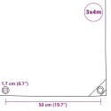 PLANDEKA PŁACHTA 650 G/M² 3X4M NIEBIESKA