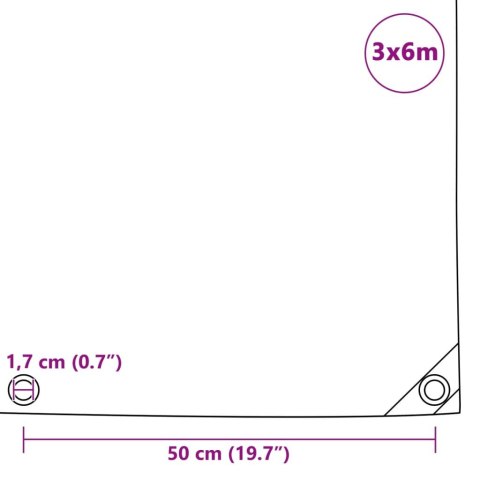 PLANDEKA PŁACHTA 650 G/M² 3X6M ZIELONA