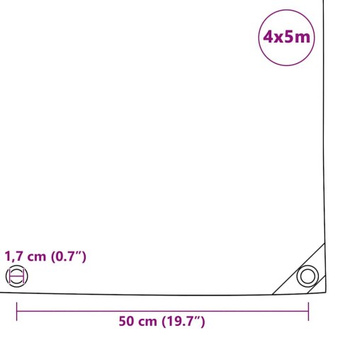 PLANDEKA PŁACHTA 650 G/M² 4X5M NIEBIESKA