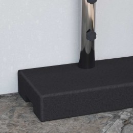 VidaXL Prostokątna podstawa pod parasol, granitowa, 25 kg, czarna