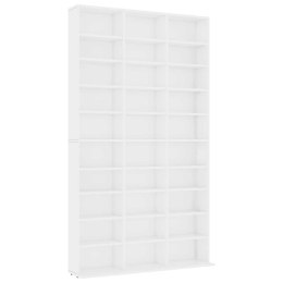 VidaXL Szafka na CD, biała, 102x23x177,5 cm, materiał drewnopochodny