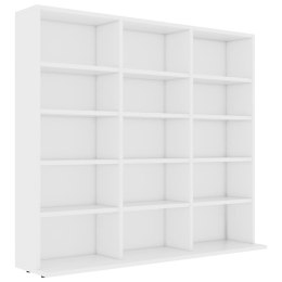 VidaXL Szafka na płyty CD, biała, 100x23x89,5 cm