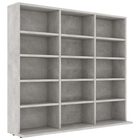 VidaXL Szafka na płyty CD, szarość betonu, 100 x 23 x 89,5 cm
