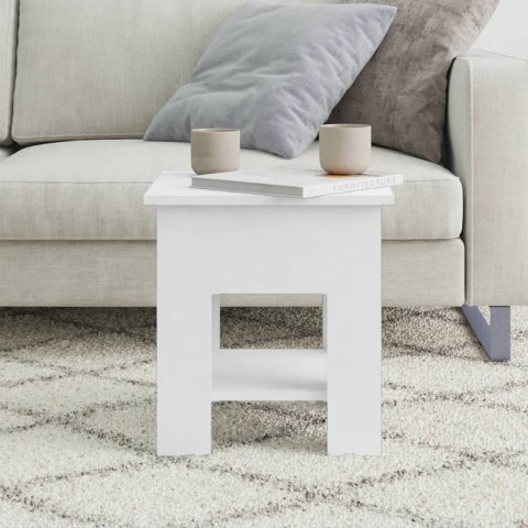 STOLIK KAWOWY BIAŁY 40X40X42CM MATERIAŁ DREWNOPOCHODNY