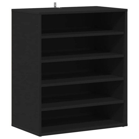 VidaXL Szafka na buty, czarna, 60x35x70 cm, materiał drewnopochodny