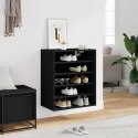 VidaXL Szafka na buty, czarna, 60x35x70 cm, materiał drewnopochodny