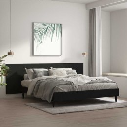 VidaXL Zagłówek łóżka, ścienny, czarny, 240x1,5x80 cm