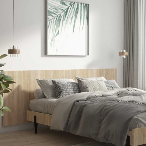 VidaXL Zagłówek łóżka, ścienny, dąb sonoma, 240x1,5x80 cm