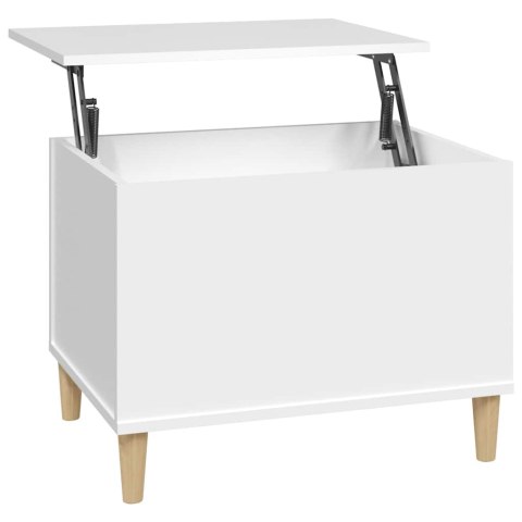 VidaXL Stolik kawowy, biały 60x44,5x45 cm, materiał drewnopochodny