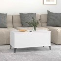 VidaXL Stolik kawowy, biały 90x44,5x45 cm, materiał drewnopochodny