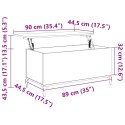 VidaXL Stolik kawowy, biały 90x44,5x45 cm, materiał drewnopochodny