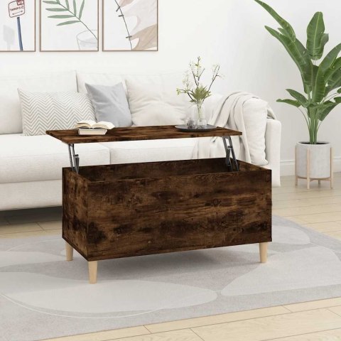 VidaXL Stolik kawowy, przydymiony dąb, 90x44,5x45 cm