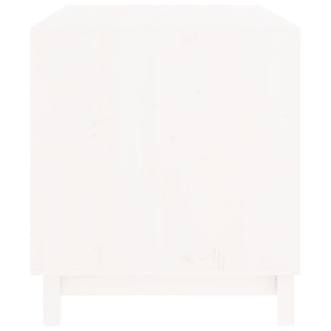 VidaXL Domek dla psa, biały, 90x60x67 cm, lite drewno sosnowe