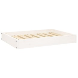 VidaXL Legowisko dla psa, białe, 71,5x54x9 cm, lite drewno sosnowe