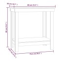 VidaXL Stół roboczy, 80x50x80 cm, lite drewno sosnowe