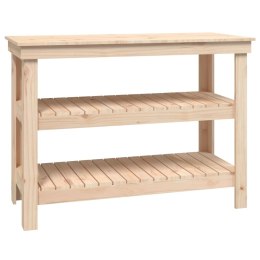 VidaXL Stolik roboczy, 110,5x50x80 cm, lite drewno sosnowe