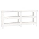 VidaXL Stolik roboczy, biały, 181x50x80 cm, lite drewno sosnowe
