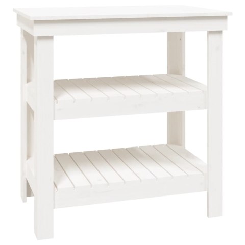 STOLIK ROBOCZY BIAŁY 78,5X50X80CM LITE DREWNO SOSNOWE