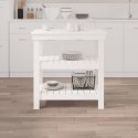STOLIK ROBOCZY BIAŁY 78,5X50X80CM LITE DREWNO SOSNOWE
