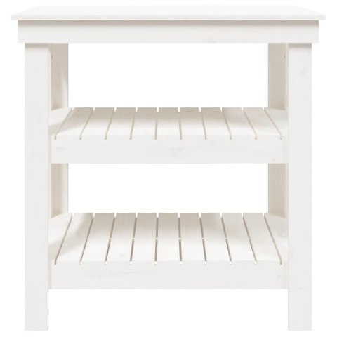 STOLIK ROBOCZY BIAŁY 78,5X50X80CM LITE DREWNO SOSNOWE
