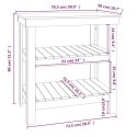 STOLIK ROBOCZY BIAŁY 78,5X50X80CM LITE DREWNO SOSNOWE