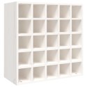 VidaXL Szafka na wino biała 56x25x56 cm lite drewno sosnowe