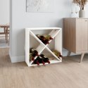 VidaXL Szafka na wino, biały, 62x25x62 cm, lite drewno sosnowe